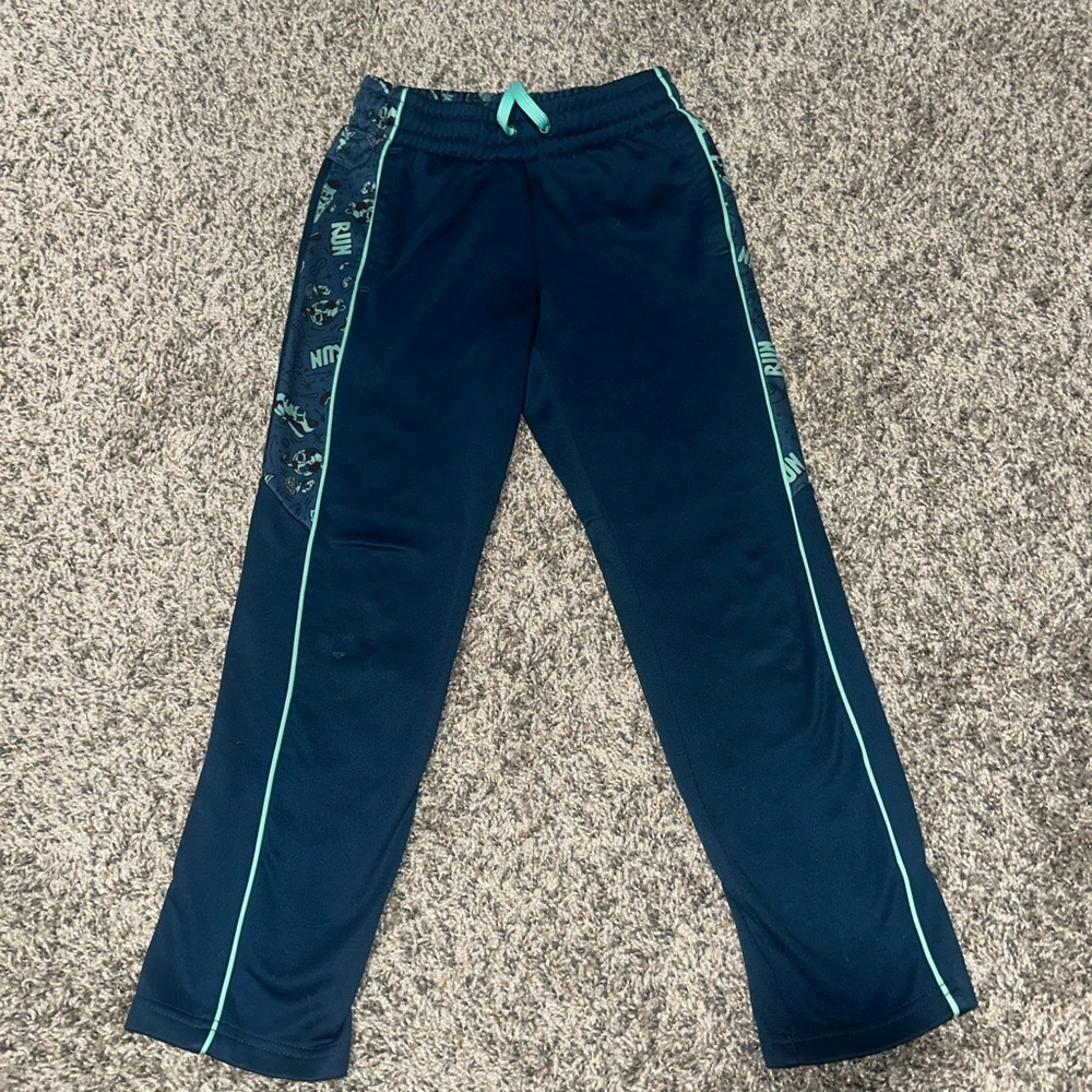 Tek Gear Navy Blue Kids Sweatpants with Aqua Accents